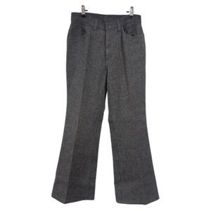 Vintage 1970s Levi's for Gals Wool Blend Dress Pants | Charcoal | Size 26 (Est.)